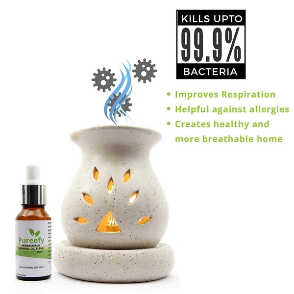 Pureefy Antibacterial Essential Oil Blend (with Electric Diffuser)