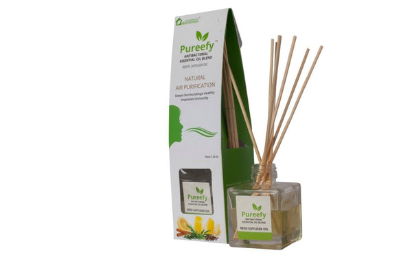 Pureefy Antibacterial Essential Oil (With Reeds), 250 gm