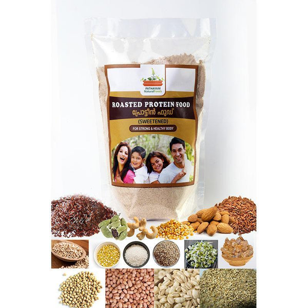 Natural Roasted Protein Mix with Whole Grains, Millets and Legumes , 400g (Sweetened)