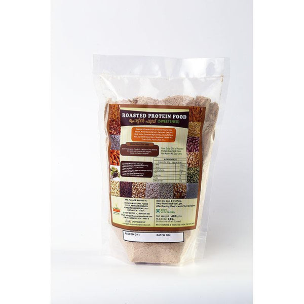 Natural Roasted Protein Mix with Whole Grains, Millets and Legumes , 400g (Sweetened)