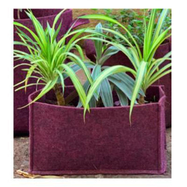 Recycled Grow Bag for Indoor and Outdoor Gardening - 28cm x 14cmx 14cm (Red)