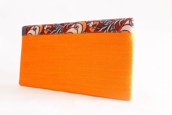 Naturally Dyed Red Kalamkari Clutch