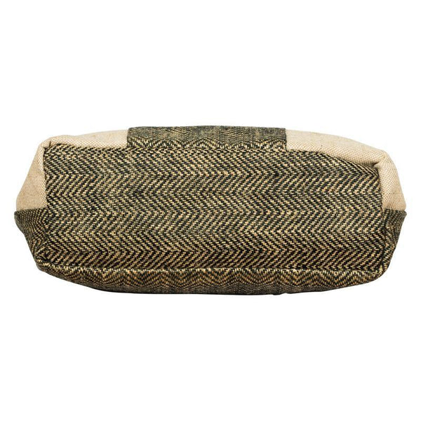 Herringbone Jute Tote Bag Made by Women Artisans - Large