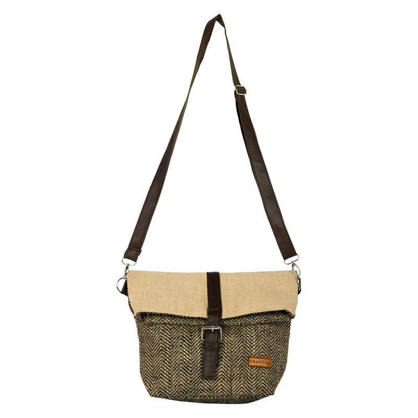 Herringbone Jute Sling Bag Handmade by Women Artisans