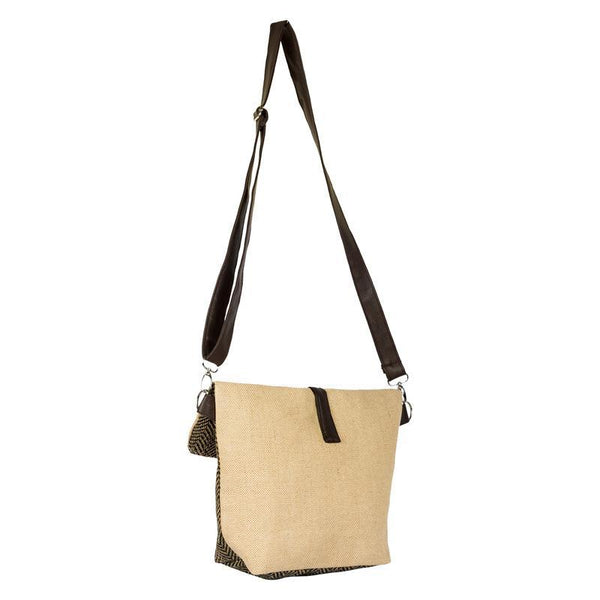 Herringbone Jute Sling Bag Handmade by Women Artisans