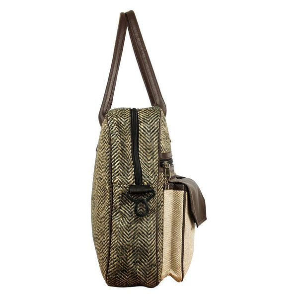 Redefined Elegance Two-Pocket Jute Laptop Bag Handmade by Women Artisans