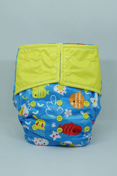 Reusable Bumkin Night Time Diaper - Fish & Dip