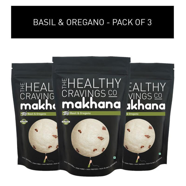Roasted Makhana - Basil & Oregano (Pack of 3)