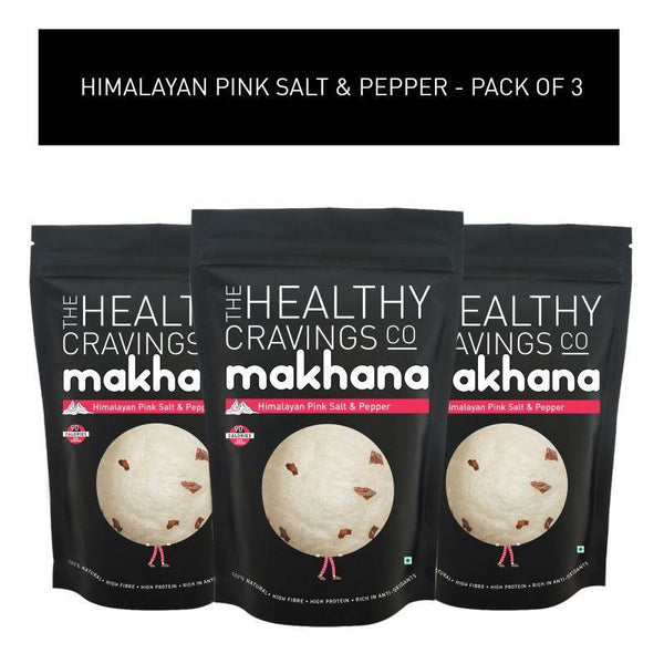 Roasted Makhana - Himalayan Pink Salt & Pepper (Pack of 3)
