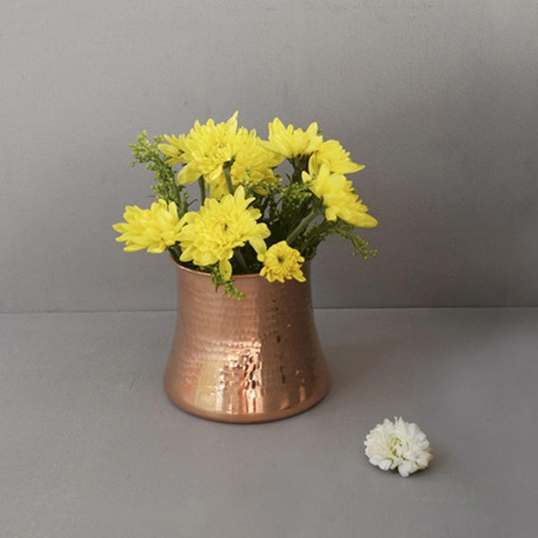 Copper Rosa Vase Handcrafted by Traditional Artisans