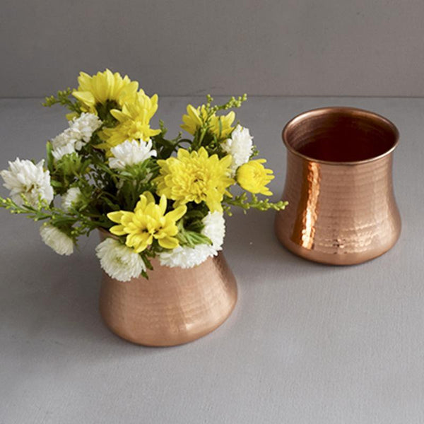 Copper Rosa Vase Handcrafted by Traditional Artisans