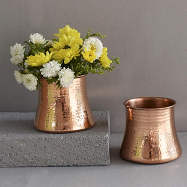 Copper Rosa Vase Handcrafted by Traditional Artisans