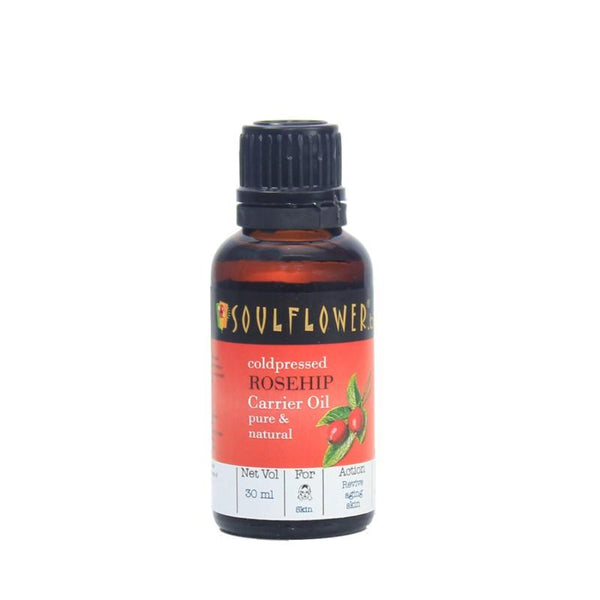 Soulflower Rosehip Oil for Wrinkles and Fine Lines, 30ml