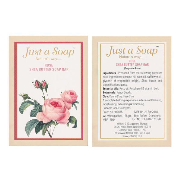 Rosehip Oil Shea Butter Soap with Essential Oils, 125g