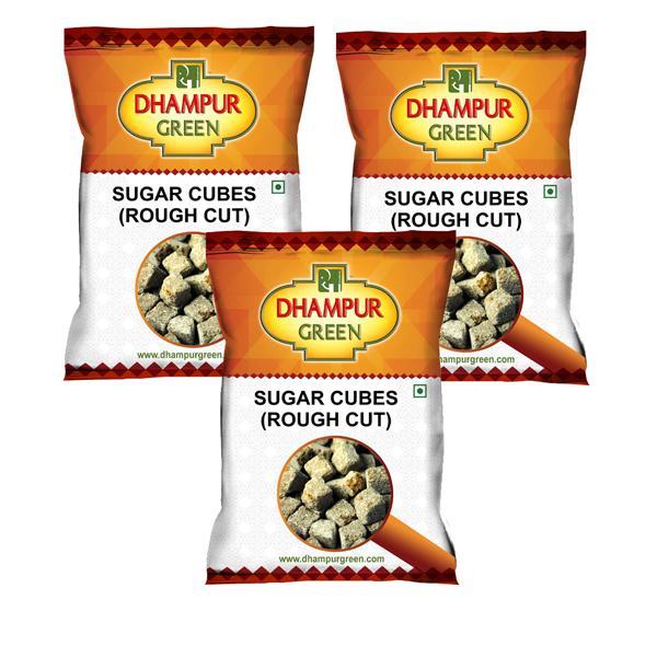 Rough Cut Sugar Cubes with Natural Brown Sugar ( Pack of 3 ), 350g