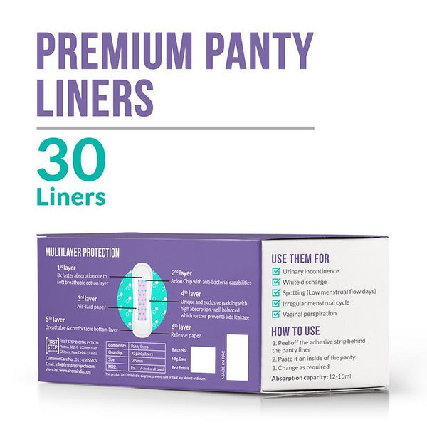 SIRONA Ultra-Thin Premium Panty Liners (Regular Flow)  30 Counts