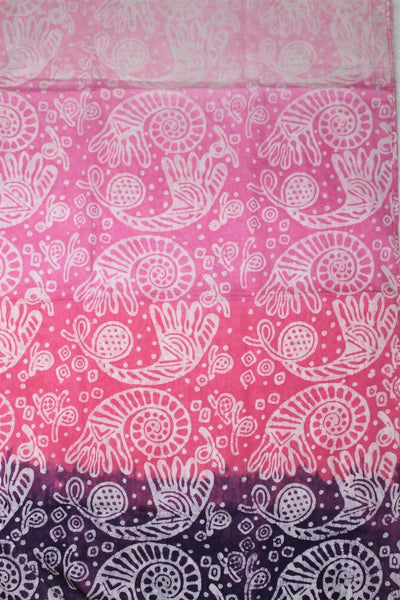 Cotton Mul HandBlock Printed Batik Stole - Pink and Purple (COSTSHHP-PKPU)