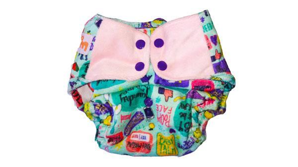 Reusable, Supersoft Cover Diaper 'Easy Tabs' with 1 Dry-Feel Organic Cotton Soaker (Inserts) - Mommy Talk