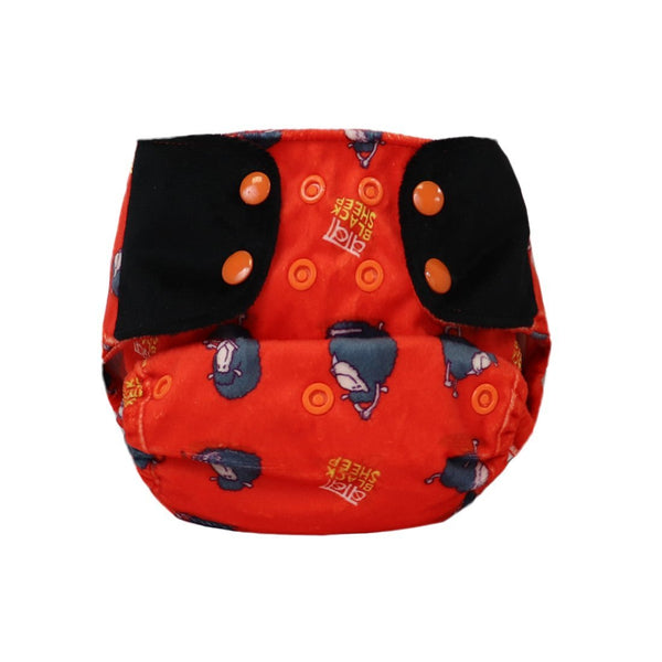 Reusable, Supersoft Cover Diaper 'Easy Tabs' with 1 Dry-Feel Organic Cotton Soaker (Inserts) -  Baba Blacksheep