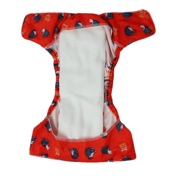 Reusable, Supersoft Cover Diaper 'Easy Tabs' with 1 Dry-Feel Organic Cotton Soaker (Inserts) -  Baba Blacksheep