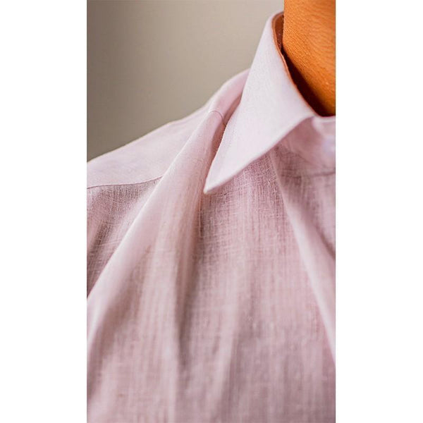 Men's Handwoven Khadi Half Sleeve Shirt - Lavender