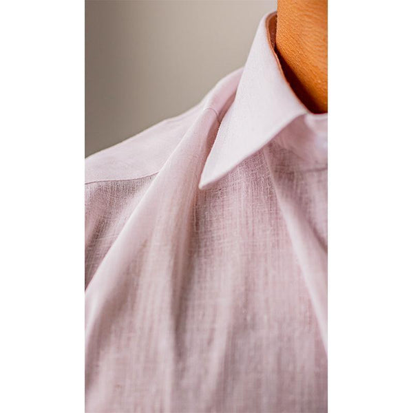 Men's Handwoven Khadi Half Sleeve Shirt - Off-White