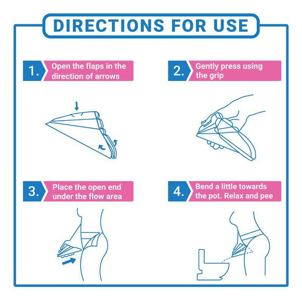 Stand and Pee - Disposable Portable Urination Funnel for Female (Pack of 100)