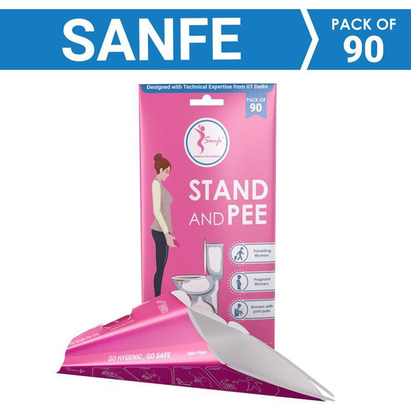 Stand and Pee - Disposable Portable Urination Funnel for Female (Pack of 90)