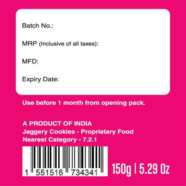 Multi-Grain Sattu Mavu Jaggery Cookies, 150g