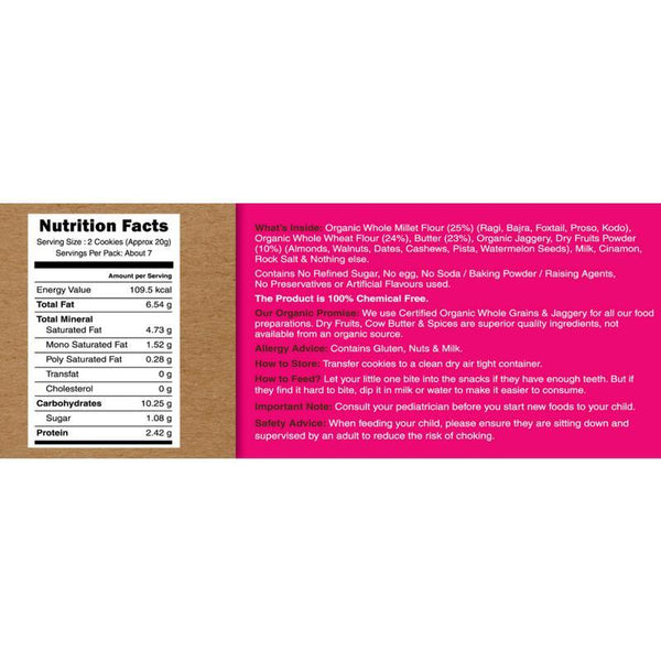 Multi-Grain Sattu Mavu Jaggery Cookies (Pack of 2), 150g