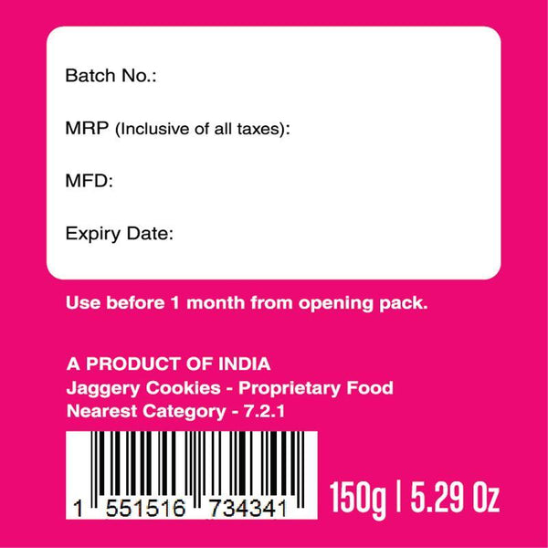 Multi-Grain Sattu Mavu Jaggery Cookies (Pack of 2), 150g