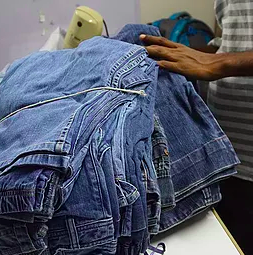 Blissful Denim Bag made with Upcycled Jeans