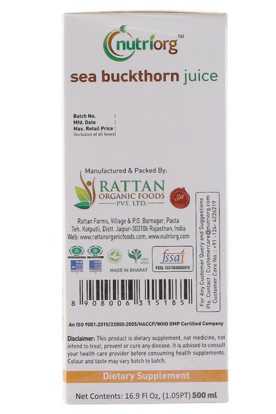 Seabuckthorn Juice 500ml.
