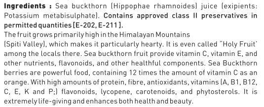 Seabuckthorn Juice 500ml.