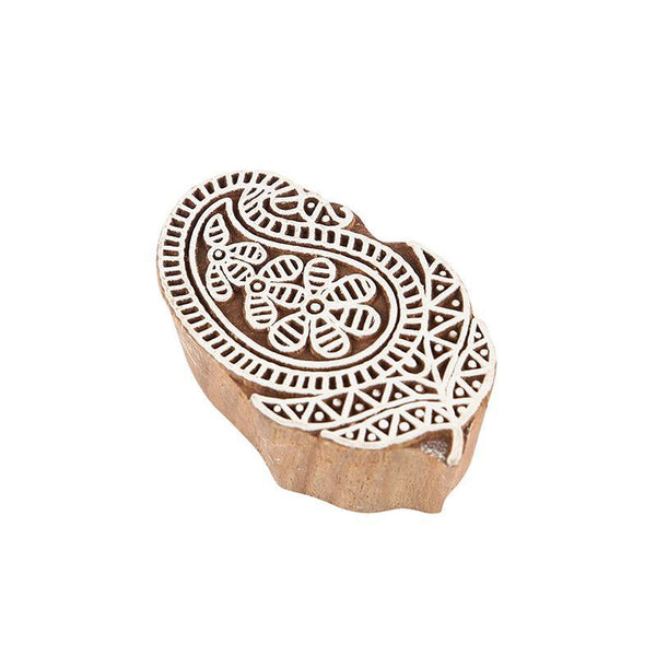 Mughal Pattern Hand Carved Wooden Printing Stamp Blocks Created by Traditional Artisans (CEN-WB-001) - Set of 8