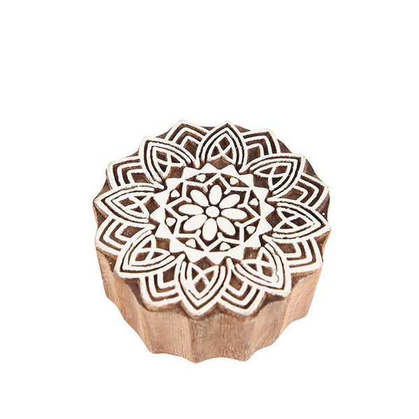 Mughal Pattern Hand Carved Wooden Printing Stamp Blocks Created by Traditional Artisans - CEN-WB-003 (Set of 8)