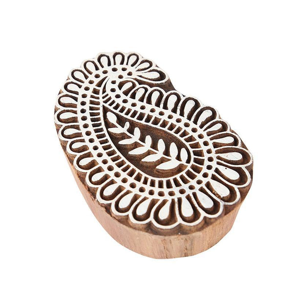 Mughal Pattern Hand Carved Wooden Printing Stamp Blocks Created by Traditional Artisans - CEN-WB-003 (Set of 8)