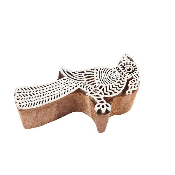 Mughal Pattern Hand Carved Wooden Printing Stamp Blocks Created by Traditional Artisans - CEN-WB-005 (Set of 8)
