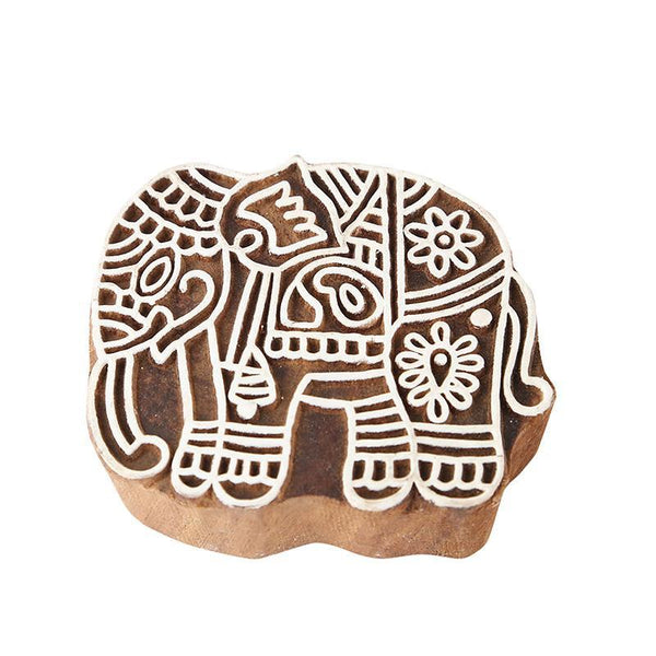 Mughal Pattern Hand Carved Wooden Printing Stamp Blocks Created by Traditional Artisans - CEN-WB-008 (Set of 8)