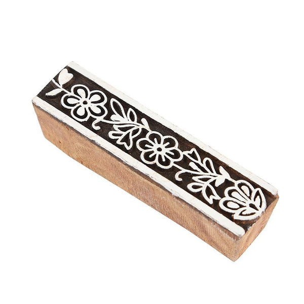 Mughal Pattern Hand Carved Wooden Printing Stamp Blocks Created by Traditional Artisans - CEN-WB-008 (Set of 8)