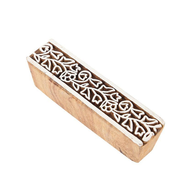 Mughal Pattern Hand Carved Wooden Printing Stamp Blocks Created by Traditional Artisans - CEN-WB-009(Set of 8)