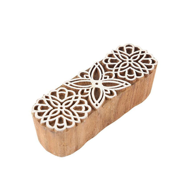 Mughal Pattern Hand Carved Wooden Printing Stamp Blocks Created by Traditional Artisans - CEN-WB-014(Set of 8)