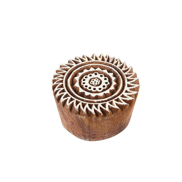 Mughal Pattern Hand Carved Wooden Printing Stamp Blocks Created by Traditional Artisans - CEN-WB-014(Set of 8)