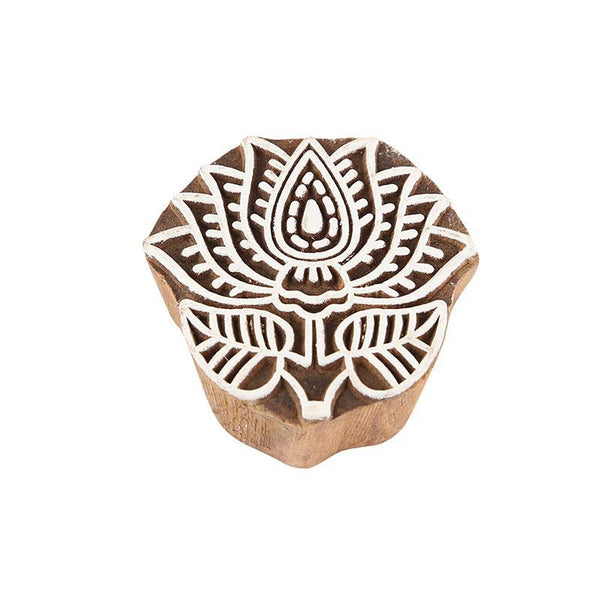 Mughal Pattern Hand Carved Wooden Printing Stamp Blocks Created by Traditional Artisans - CEN-WB-015 (Set of 8)