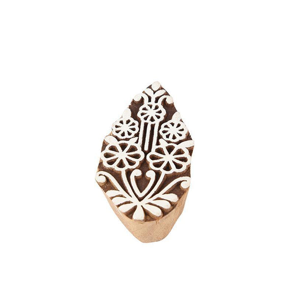 Mughal Pattern Hand Carved Wooden Printing Stamp Blocks Created by Traditional Artisans - CEN-WB-016(Set of 8)