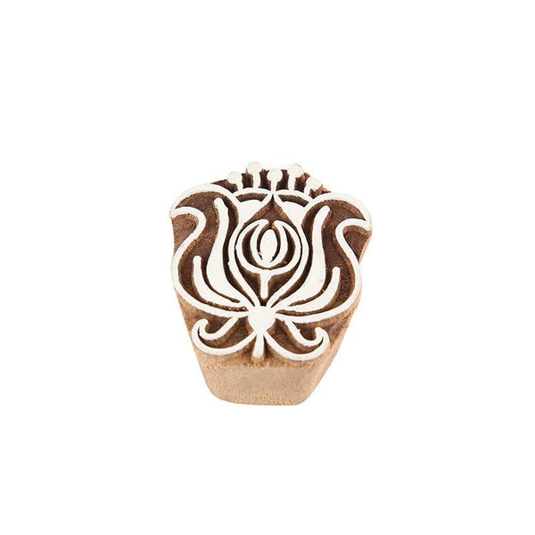 Mughal Pattern Hand Carved Wooden Printing Stamp Blocks Created by Traditional Artisans - CEN-WB-004 (Set of 9)