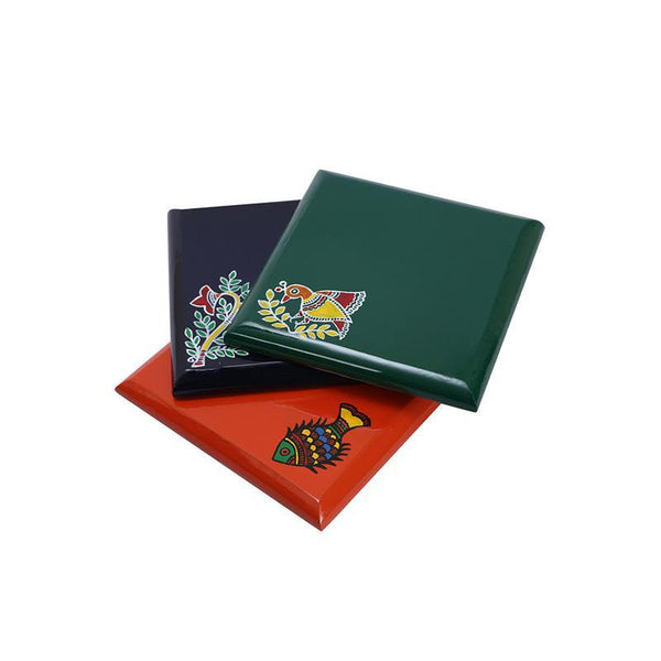 Hand-Carved Wooden Trivet (Set of 3) created by Traditional Artisans