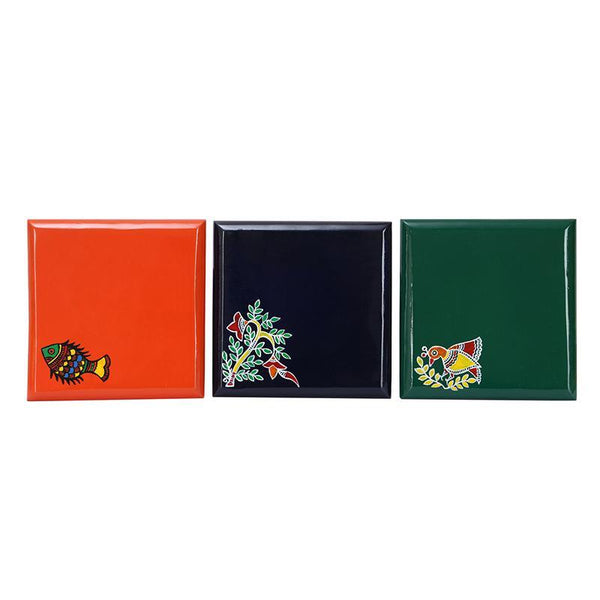 Hand-Carved Wooden Trivet (Set of 3) created by Traditional Artisans