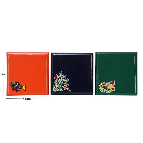 Hand-Carved Wooden Trivet (Set of 3) created by Traditional Artisans