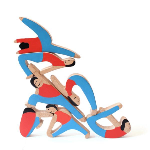 Towering Yogis Balance Toy Set - 100% Safe, Natural & Eco-Friendly